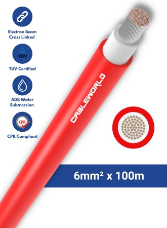 6mm2 single-core 100m - Red