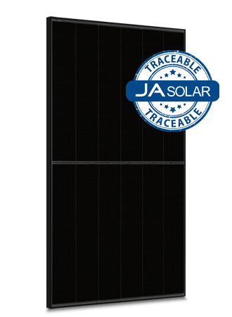 Ja Solar 445W N-type Bifacial Double Glass Traceable LB All Black with MC4 Solar Panel
