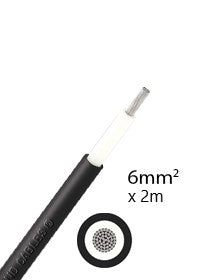 6mm2 single-core 2m - Black