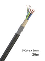 6mm2 Five Core Cat5e EV Ultra Cable with SWA Sleeve - 20m