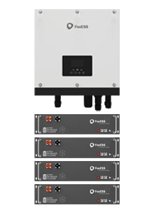 Fox Hybrid 5.0kW with 4 x HV2600 battery package (Incl. BMS)