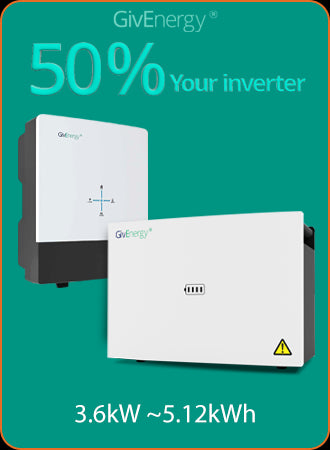 Image of GivEnergy Gen3 - 3.6kW Hybrid with 5.12kWh Battery Package (5.2kWh), perfect for solar panel installations and battery storage.