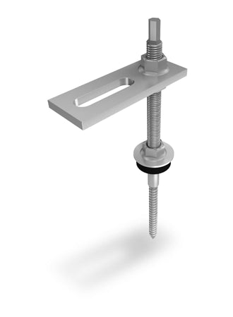 Image of SolidRail Hangerbolt M10 x 180, perfect for solar panel installations and battery storage.