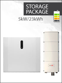 5,000W  Home Hub Inverter with Backup Potential Package 3PH: 5x 4.6kWh (23kWh) Home Battery