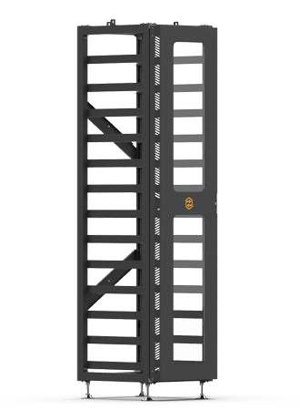 Image of Battery Rack with Door for Sunsynk 61.44kWh HV Battery., perfect for solar panel installations and battery storage.